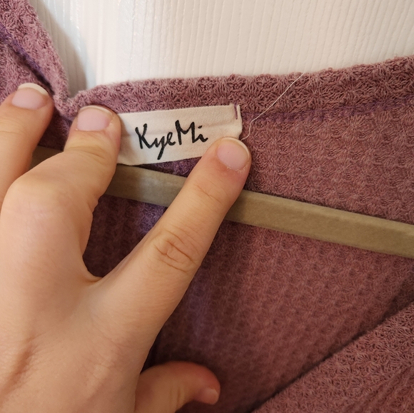 Lavender waffle knit top - Picture 2 of 3